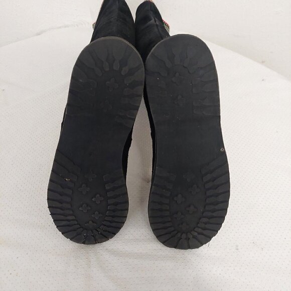 Inca Boot Company Electra Zora Over-The-Knee Suede Embroidered Boots Black Sz 9 - Picture 10 of 12
